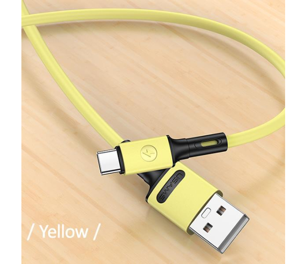 USAMS Kabel U52 USB-C 2A Fast Charge 1m żółty SJ436USB03 - 1569057 - zdjęcie 3